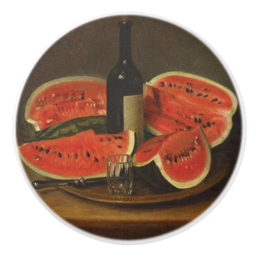 スイカを使った静物体験（コンスタンタン・ステヒ著） セラミックノブ (正面)