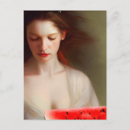 スイカを持った人 ポストカード