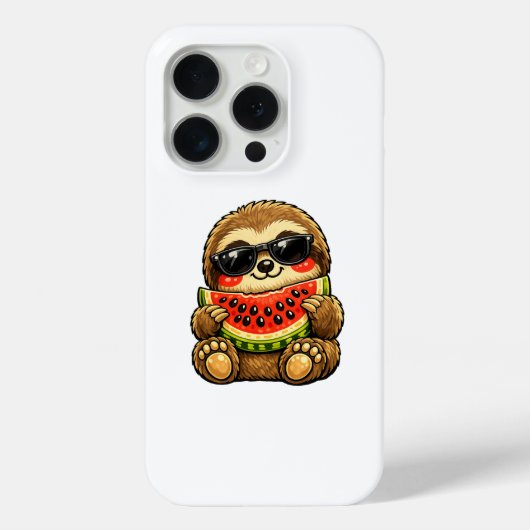 スイカを持つかわいいナマケモノ Case-Mate iPhoneケース (裏面)
