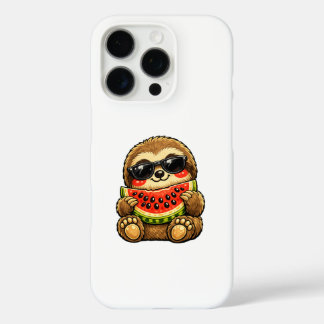 スイカを持つかわいいナマケモノ iPhone 16 PROケース
