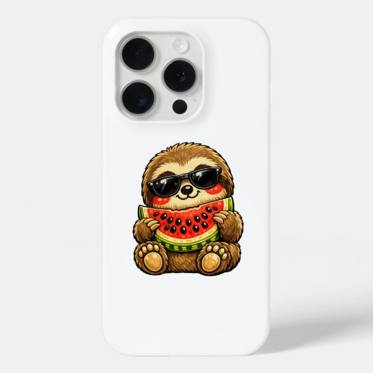 スイカを持つキュートなナマケモノ Case-Mate iPhoneケース (裏面)