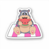 スイカを持つホクロの人 シール (正面)