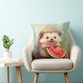 スイカを楽しむハリネズミ クッション (椅子)