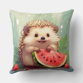 スイカを楽しむハリネズミ クッション (裏面)