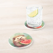 スイカを楽しむハリネズミ コースター (側面)