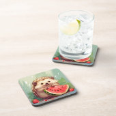 スイカを楽しむハリネズミ コースター (右側)