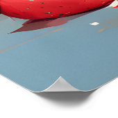 スイカを楽しむハリネズミ ポスター (角)