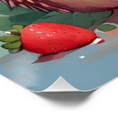 スイカを楽しむハリネズミ ポスター (コーナー)