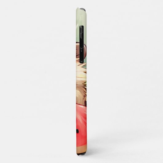 スイカを楽しむハリネズミ Case-Mate iPhoneケース (裏面/左)