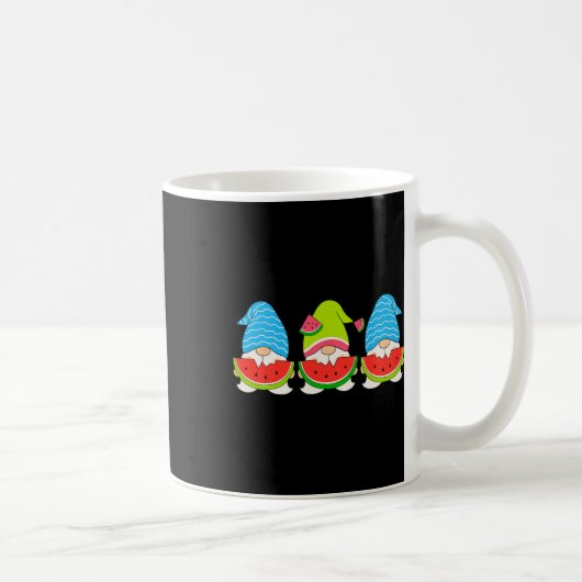 スイカを食べるサマーグノーム クリスマス コーヒーマグカップ (右)