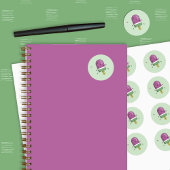 スイカアイスクリームバーキッドステッカー ラウンドシール