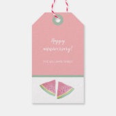 スイカイラストレーションウオーターカラーハンド絵を描 ギフトタグ (裏面)