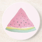 スイカイラストレーションウオーターカラーハンド絵を描 コースター (正面)