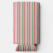 スイカカラフル夏ストライプのパターン–56205 スリム缶クーラー (裏面)