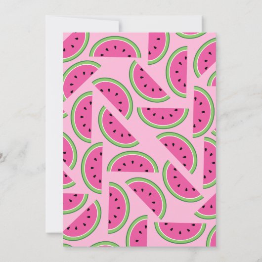 スイカカラフル1歳の誕生日かわいい招待状 招待状 (裏面)