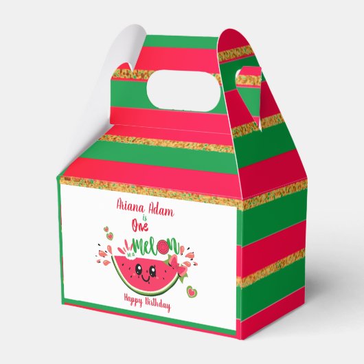 スイカガールの最初の誕生日でスイカ フェイバーボックス (裏面サイド)