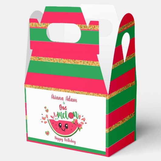 スイカガールの最初の誕生日でスイカ フェイバーボックス (オープン)