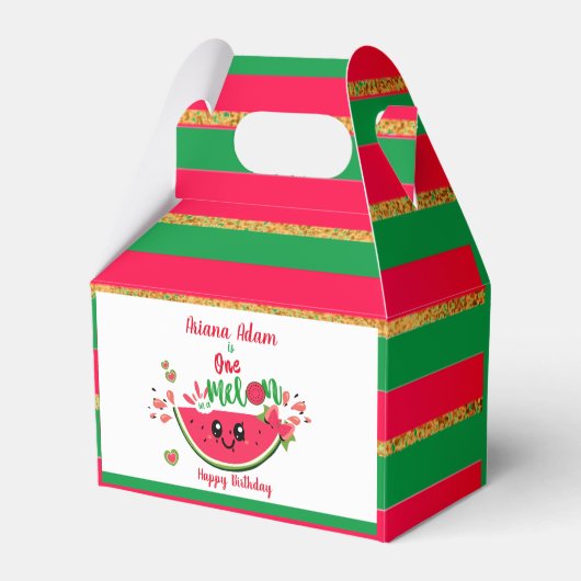 スイカガールの最初の誕生日でスイカ フェイバーボックス (正面サイド)