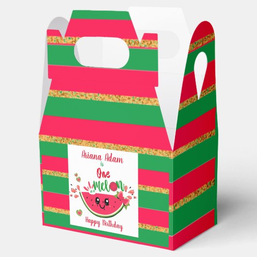 スイカガールの最初の誕生日でスイカ フェイバーボックス (オープン)