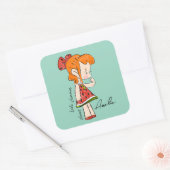 スイカガールステッカー スクエアシール (封筒)