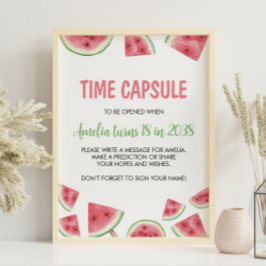 スイカガール誕生日タイムカプセルサイン ポスター