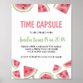 スイカガール誕生日タイムカプセルサイン ポスター (正面)