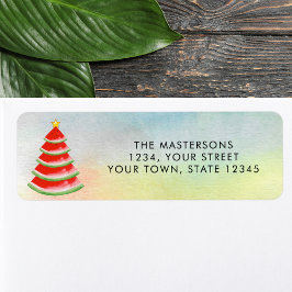 スイカクリスマス差出人住所 ラベル