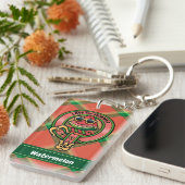 スイカクレストオーバータータンチェックキーチェーン キーホルダー (正面右)