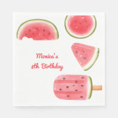 スイカクール子供の誕生日 スタンダードランチョンナプキン (正面)