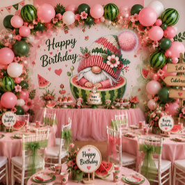 スイカグノーム2歳の誕生日 招待状