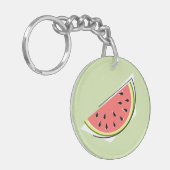 スイカグリーンスライス両面 キーホルダー (正面左)