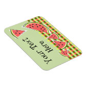 スイカグリーンピースチェック文字 マグネット (右側)