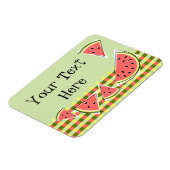 スイカグリーンピースチェック文字 マグネット (左側)