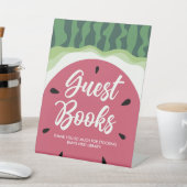 スイカゲストブックサマーベビーシャワー 台座サイン (インサイチュ)