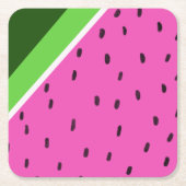 スイカコースター スクエアペーパーコースター (正面)