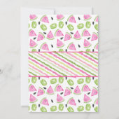 スイカサマーサンおもしろい任意の年齢誕生日招待状 招待状 (裏面)