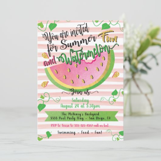 スイカサマーパーティの招待状 招待状 (スタンド正面)