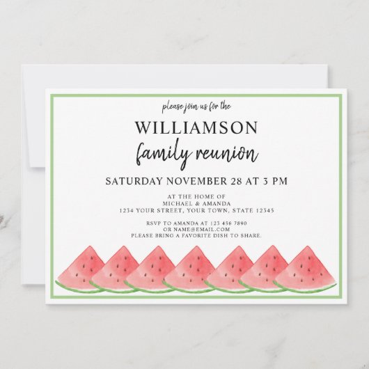 スイカサマーファミリー懇親会 招待状 (正面)