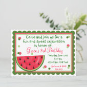 スイカサマー誕生日招待状 招待状 (スタンド正面)