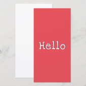 スイカシンプルレッドスタイリッシュグリーティングハローカード (正面/裏面)