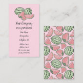 スイカスケッチ（垂直） 名刺 (正面/裏面)