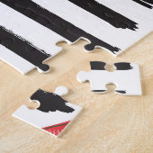 スイカストライプの、ヴィンテージのシームレスなパターン。 ジグソーパズル (側面)