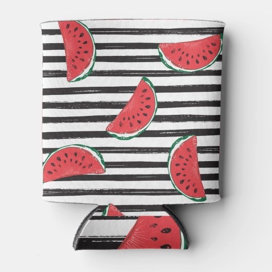 スイカストライプの、ヴィンテージのシームレスなパターン。 缶クーラー (正面)