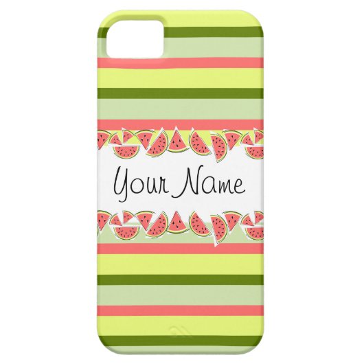 スイカストライプクラシックの名前iPhoneケース Case-Mate iPhoneケース (裏面)