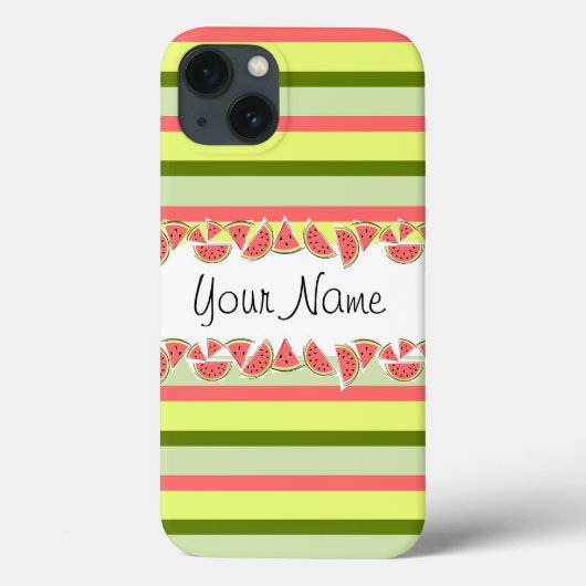 スイカストライプクラシック名iPadケース Case-Mate iPhoneケース (裏面)