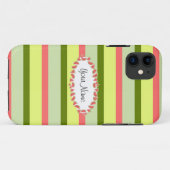 スイカストライプクラシック楕円'名前' Case-Mate iPhoneケース (裏面(横))