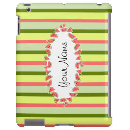 スイカストライプクラシック楕円「名前」水平 iPhone 13ケース