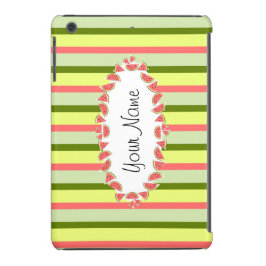 スイカストライプクラシック楕円「名前」水平 iPhone 13ケース