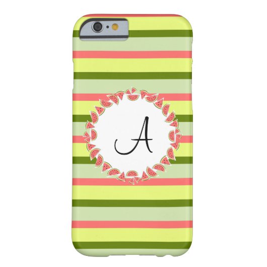 スイカストライプクラシック「モノグラム」 iPhoneケース Case-Mate iPhoneケース (裏面)