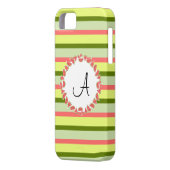 スイカストライプクラシック「モノグラム」 iPhone 5ケース Case-Mate iPhoneケース (裏面左)